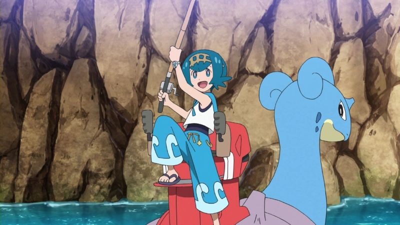 Lana Fishing at one of the rocky pools