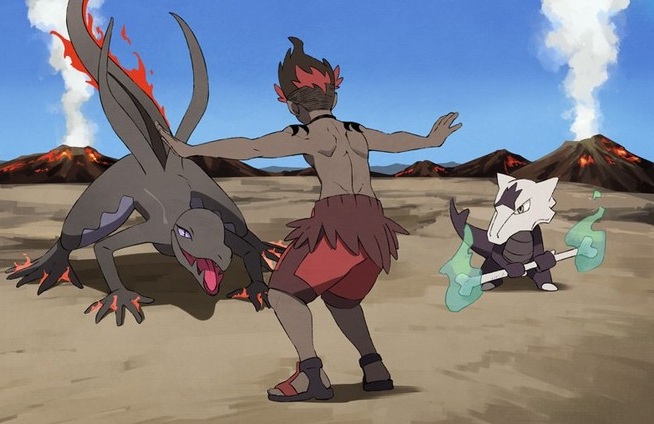 Trainer Kiawe holding a fire training class